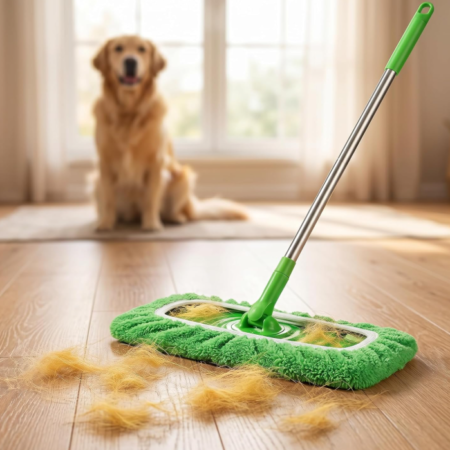 Washable Microfiber Mop Pad Refills for Flat Floor Mops, Reusable Cleaning Cloths for Pet Hair and Dust Removal