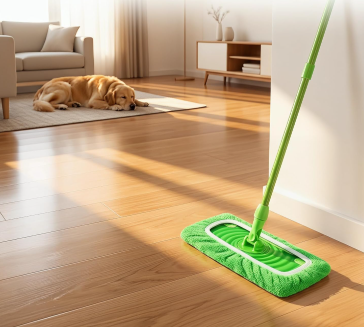 Washable Microfiber Mop Pad Refills for Flat Floor Mops, Reusable Cleaning Cloths for Pet Hair and Dust Removal - Image 2