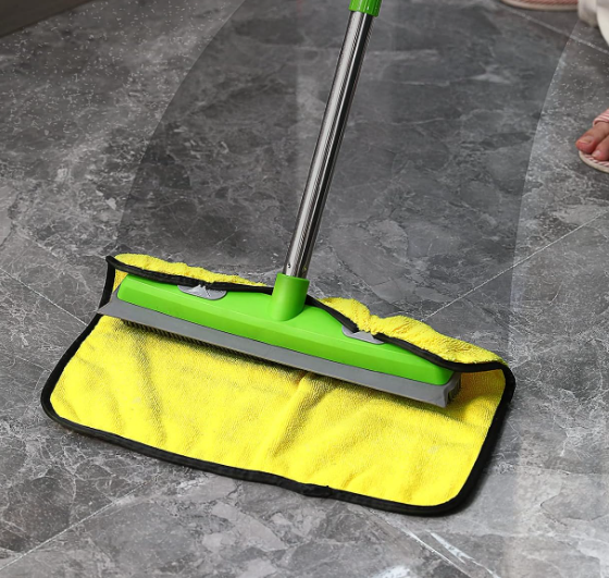 Silicone Rubber Broom with Squeegee Function, Pet Hair Remover and Floor Cleaning Sweeper for Home Use - Image 2