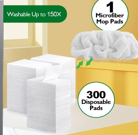 Reusable Microfiber Mop Pad Refills for Floor Cleaning, Washable Wet and Dry Replacement Pads for Household Use - Image 2
