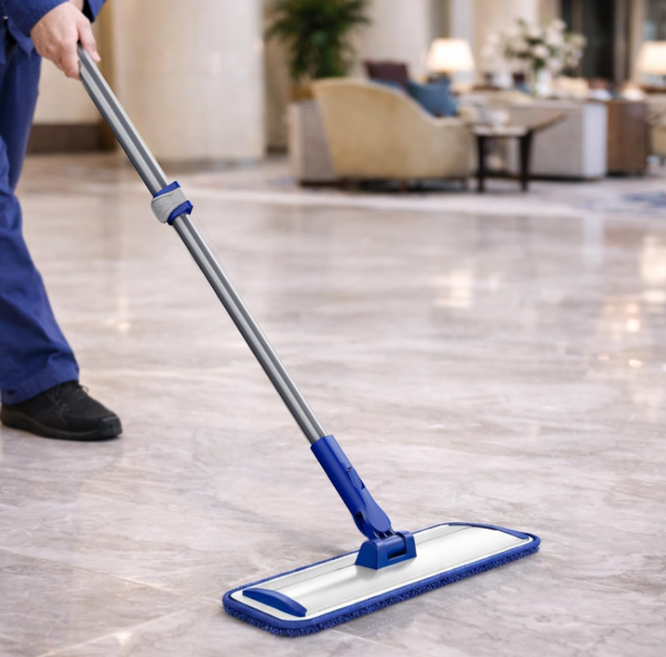 Flat Microfiber Floor Mop with Washable Pads, Rotating Cleaning Head for Hardwood, Tile, Laminate and Vinyl Floors