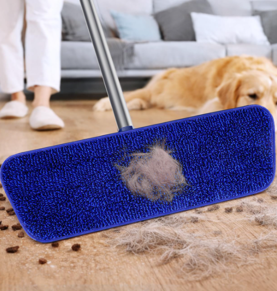 Flat Microfiber Floor Mop with Washable Pads, Rotating Cleaning Head for Hardwood, Tile, Laminate and Vinyl Floors - Image 2