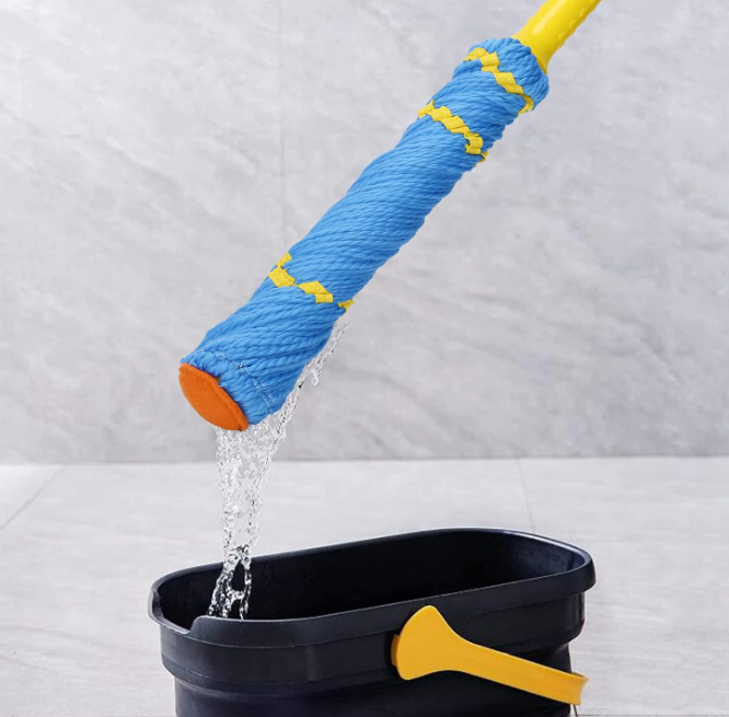 Self Wringer Microfiber Twist Mop for Floor Cleaning, Easy Press Design for Home and Commercial Use - Image 2