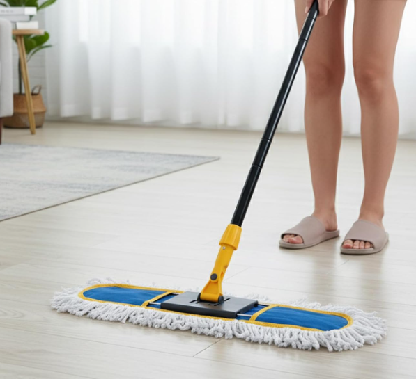 Heavy Duty Dust Mop with Washable Pads, Floor Sweeper for Removing Dust, Pet Hair and Debris on Multiple Surfaces - Image 2