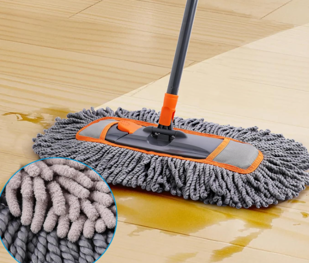 Microfiber Wet and Dry Dust Mop for Floor and Baseboard Cleaning, Household Cleaning Tool for Kitchen and Bathroom - Image 2